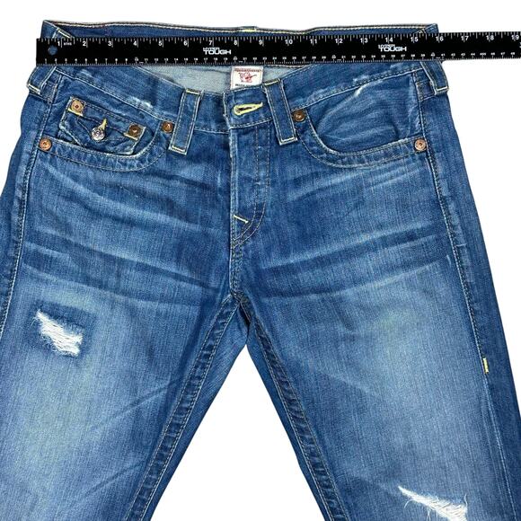 Vintage True Religion Jeans Y2K Size 28 Jordan Straight Leg Distressed denim USA - Picture 11 of 11